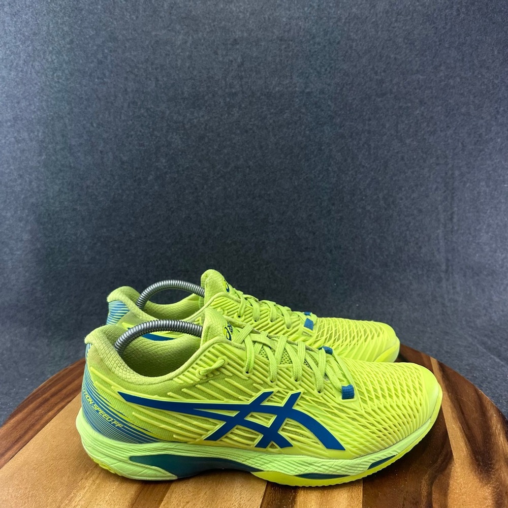 Asics Solution Speed FF 2 Clay 1042A134.300 Womens 10.5 Neon Green Tennis Shoes